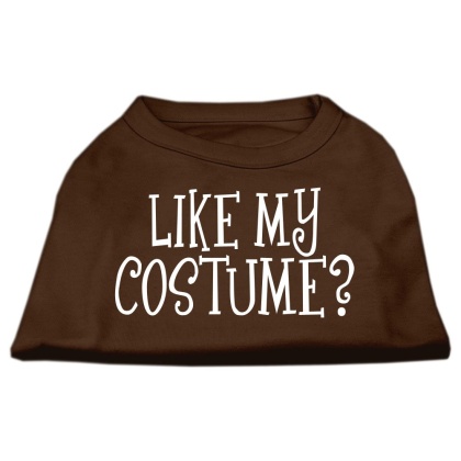 Like my costume? Screen Print Shirt Brown Lg