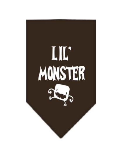 Lil Monster Screen Print Bandana Cocoa Large