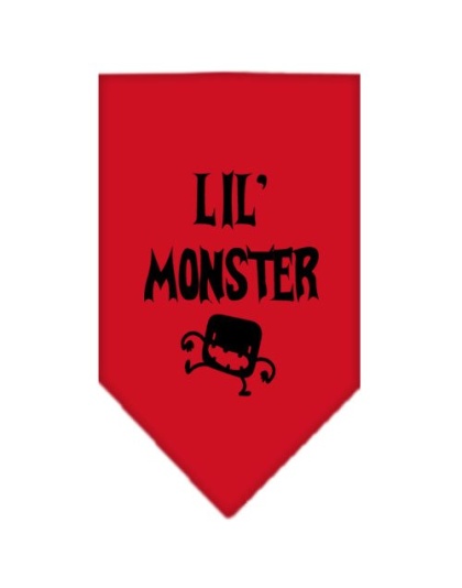 Lil Monster Screen Print Bandana Red Large