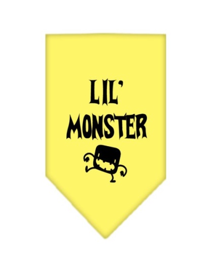 Lil Monster Screen Print Bandana Yellow Large