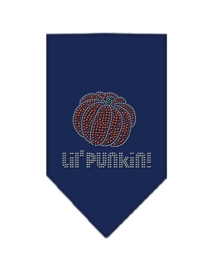 Lil Punkin Rhinestone Bandana Navy Blue large