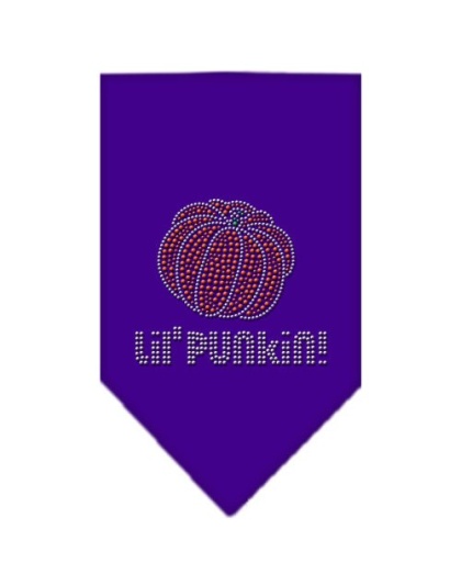 Lil Punkin Rhinestone Bandana Purple Large