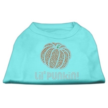 Lil' Punkin' Rhinestone Shirts Aqua L