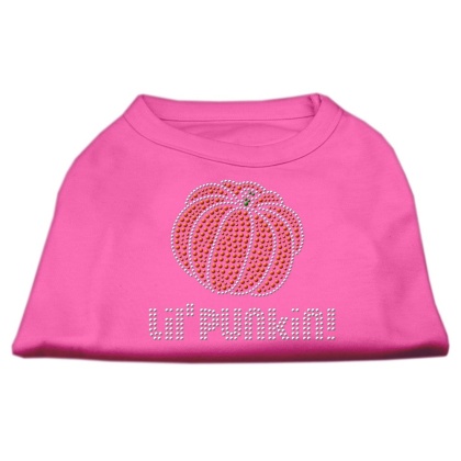 Lil' Punkin' Rhinestone Shirts Bright Pink L