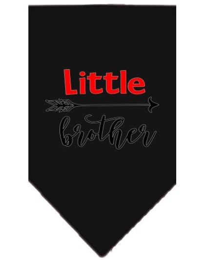 Little Brother Screen Print Bandana Black Large