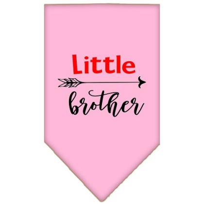 Little Brother Screen Print Bandana Light Pink Large