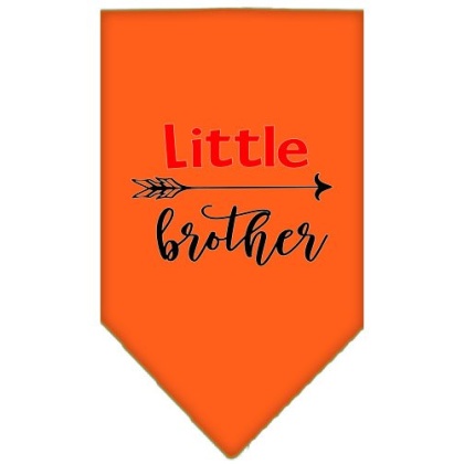 Little Brother Screen Print Bandana Orange Large