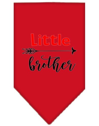 Little Brother Screen Print Bandana Red Large