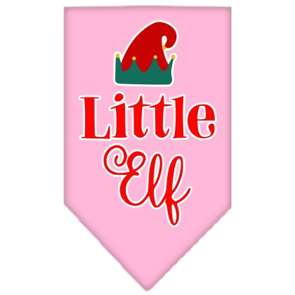 Little Elf Screen Print Bandana Light Pink Large