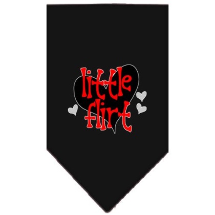 Little Flirt Screen Print Bandana Black Large