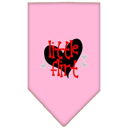 Little Flirt Screen Print Bandana Light Pink Large