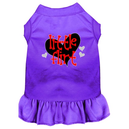 Little Flirt Screen Print Dog Dress Purple 4X