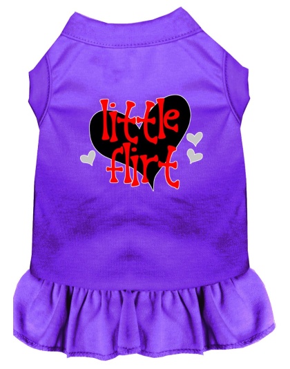 Little Flirt Screen Print Dog Dress Purple 4X