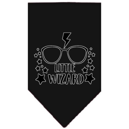 Little Wizard Screen Print Bandana Black Large