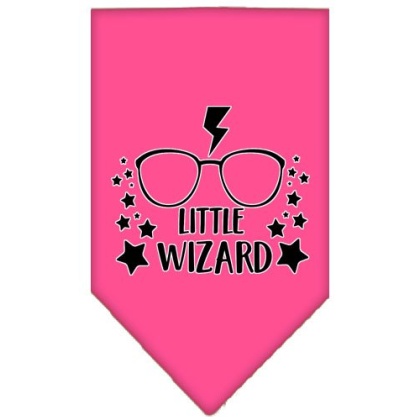 Little Wizard Screen Print Bandana Bright Pink Large