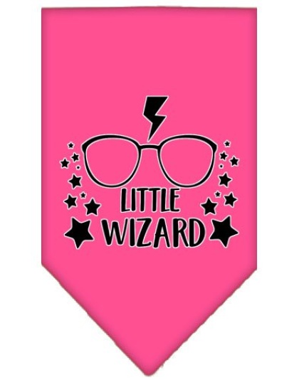 Little Wizard Screen Print Bandana Bright Pink Large