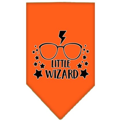 Little Wizard Screen Print Bandana Orange Large