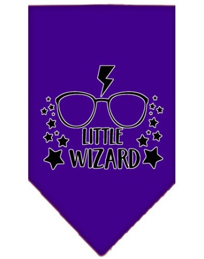 Little Wizard Screen Print Bandana Purple Large