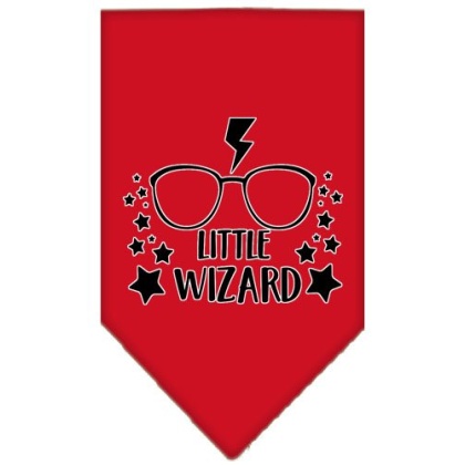 Little Wizard Screen Print Bandana Red Large