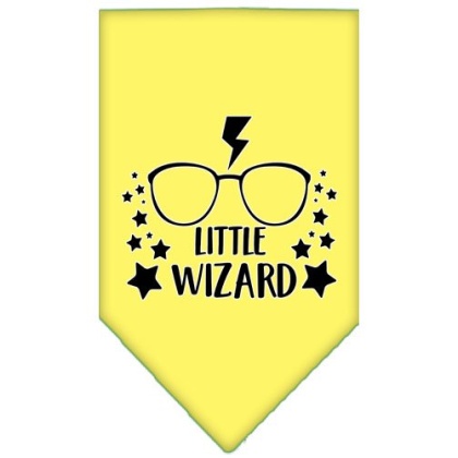 Little Wizard Screen Print Bandana Yellow Large