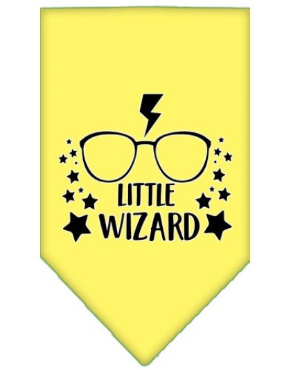 Little Wizard Screen Print Bandana Yellow Large