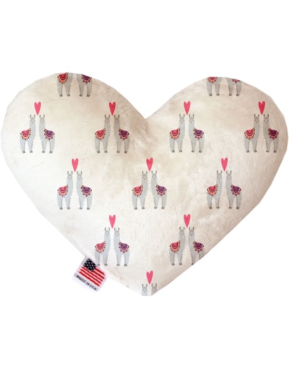 Llama Love 6 inch Canvas Heart Dog Toy