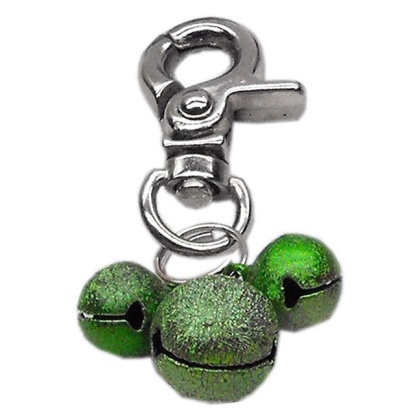 Lobster Claw Bell Charm Emerald Green