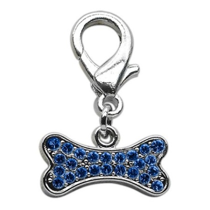 Lobster Claw Bone Charm Blue