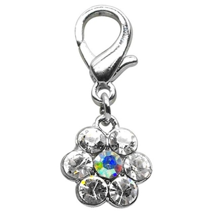 Lobster Claw Flower Charm Clear