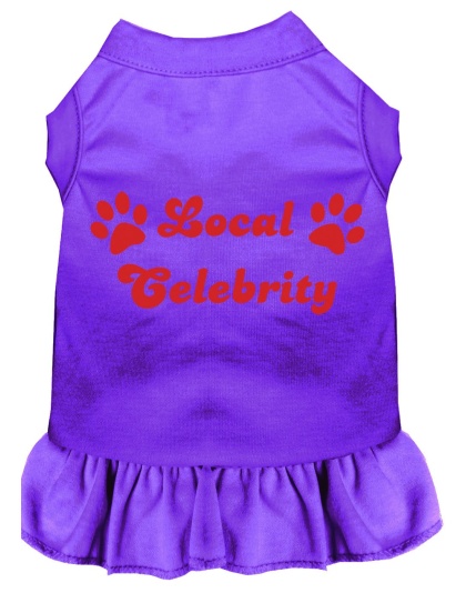 Local Celebrity Screen Print Dress Purple 4X (22)