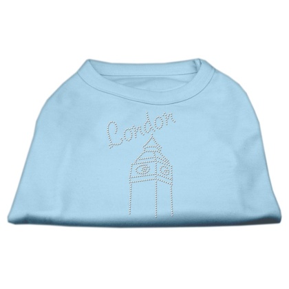 London Rhinestone Shirts Baby Blue L