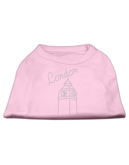 London Rhinestone Shirts Light Pink L