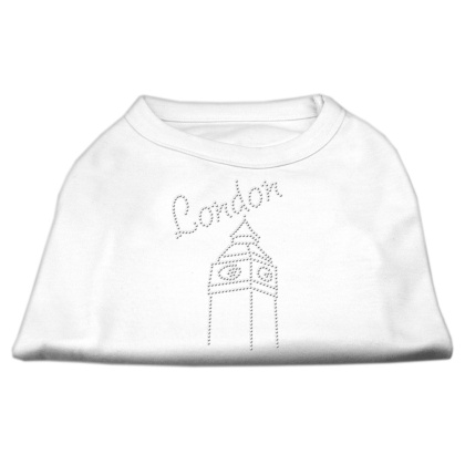 London Rhinestone Shirts White L