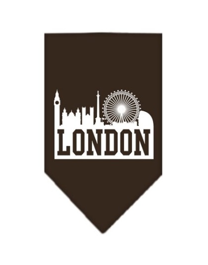 London Skyline Screen Print Bandana Cocoa Large