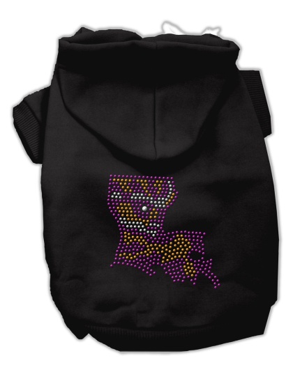 Louisiana Rhinestone Hoodie Black L