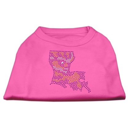 Louisiana Rhinestone Shirts Bright Pink L