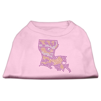 Louisiana Rhinestone Shirts Light Pink L