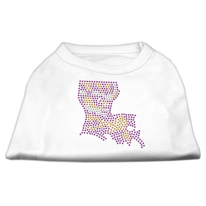 Louisiana Rhinestone Shirts White L