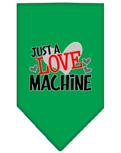 Love Machine Screen Print Bandana Emerald Green Large