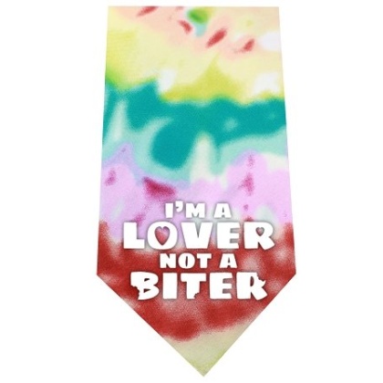 Lover not a Biter Screen Print Bandana Tie Dye