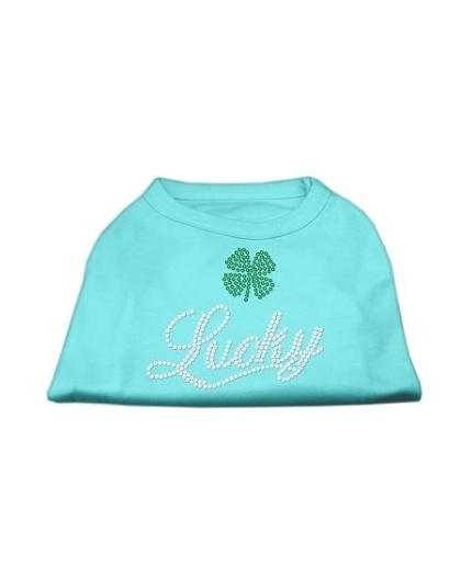 Lucky Rhinestone Shirts Aqua L