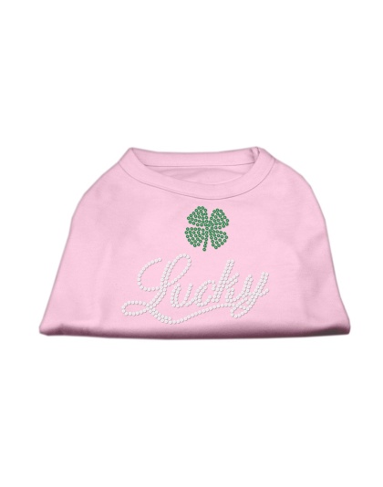 Lucky Rhinestone Shirts Light Pink L