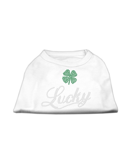 Lucky Rhinestone Shirts White L