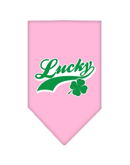 Lucky Swoosh Screen Print Bandana Light Pink Large