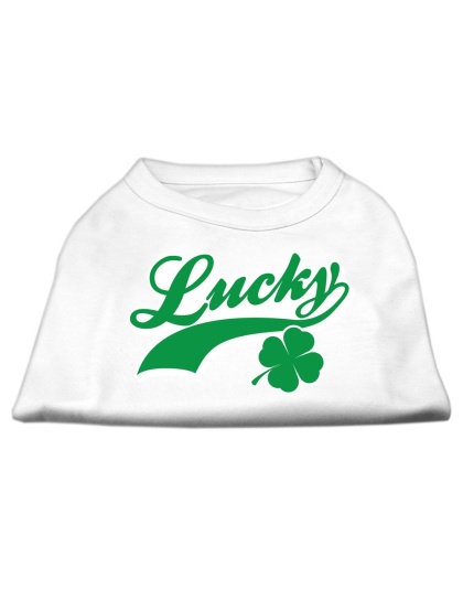 Lucky Swoosh Screen Print Shirt White Lg