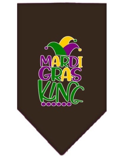 Mardi Gras King Screen Print Mardi Gras Bandana Cocoa Large