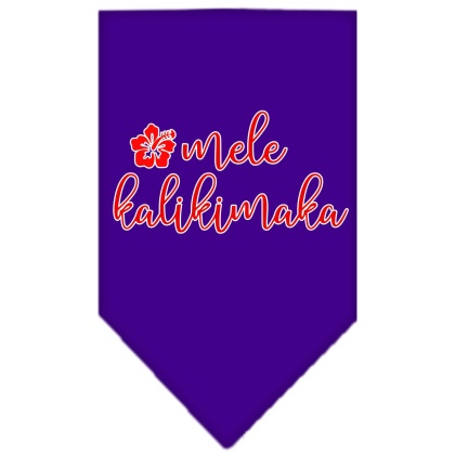 Mele Kalikimaka Screen Print Bandana Purple Large