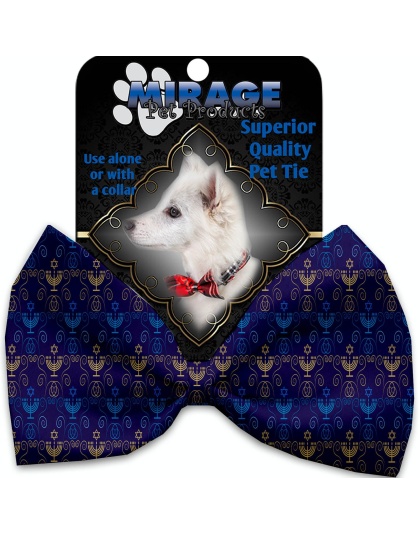 Menorah Madness Pet Bow Tie