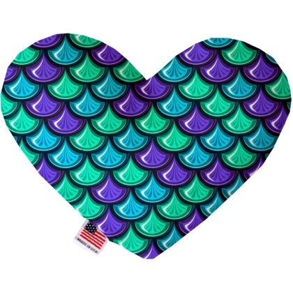 Mermaid Scales 6 inch Canvas Heart Dog Toy