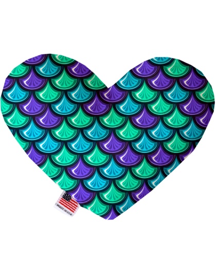 Mermaid Scales 6 inch Canvas Heart Dog Toy